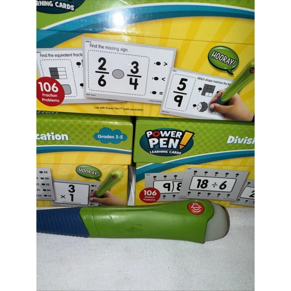 Power Pen Learning Cards- Set Of‎ 3 Learning Topics. Pen Included. Grades 2-5